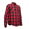 Hot Leathers JKM3003 Men's Red and Black Armored Flannel Jacket