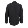 Men's Black Denim Flannel Long Sleeve Shirt with Armor by Hot Leathers, classic style, featuring durable fabric and armor details.
