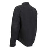 Men's Black Denim Flannel Long Sleeve Shirt by Hot Leathers with Armor, classic fit, casual style, shown in the image.