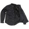 Hot Leathers JKM3009 Men's Classic Black Denim Flannel Long Sleeve Shirt with Armor