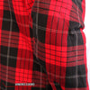 Men's red and black leather and plaid flannel shirt by Hot Leathers, reinforced with Kevlar for durability, stylish and rugged.