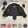 Hot Leathers JKM5008 USA Made Men's 'Revolve' Black Premium Leather Vented Motorcycle Jacket
