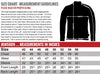Size chart for Hot Leathers Men's The Dean black leather motorcycle jacket, USA made, premium quality throwback style.