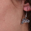 Hot Leathers stainless steel motorcycle earrings featuring detailed bike design, perfect accessories for motorcycle enthusiasts.