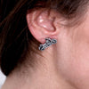 Hot Leathers motorcycle post earrings featuring detailed bike design, crafted as stylish accessories for motorcycle enthusiasts.