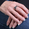 Hot Leathers stainless steel motorcycle ring with engraved design, accessory for motorcycle enthusiasts.