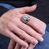 Hot Leathers Bling Skull stainless steel ring, bold jewelry accessory featuring a detailed skull design.