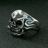 Hot Leathers men's stainless steel skull cigar ring, rugged jewelry accessory with detailed skull design for men.