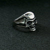 Hot Leathers Punisher Skull stainless steel ring for men, detailed skull design, rugged accessories for motorcycle or biker style.