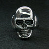 Hot Leathers men's stainless steel skull ring featuring a smooth finish, ideal as a bold accessories statement piece.