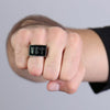 Hot Leathers men's Vet stainless steel ring, accessory with engraved design, showcasing a sleek and durable jewelry piece.