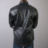 Hot Leathers LCS1001 Menâ€™s Classic Black Fashion Leather Shirt with Multiple Pockets