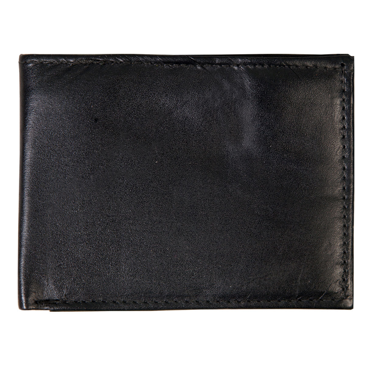 Black leather bi-fold wallet from Hot Leathers with chain attachment, showcasing a sleek and durable design.