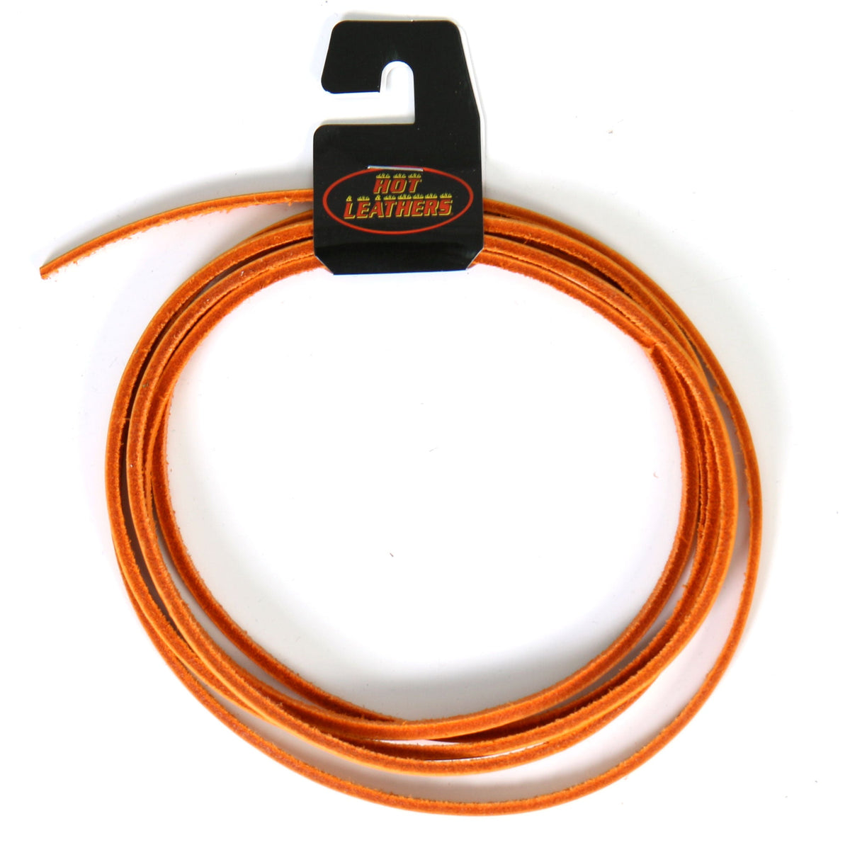 Hot Leathers orange leather lace accessory, 72 inches long, designed for leather crafting and custom apparel.