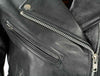 Milwaukee Leather LKL2700 Ladies Classic Black Leather Police Style Jacket with Side Laces