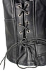 Milwaukee Leather LKL2700 Ladies Classic Black Leather Police Style Jacket with Side Laces