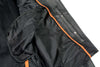 Milwaukee Leather women's black leather police style jacket with side laces, featuring a classic design and zip closure.