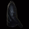 Milwaukee Leather women's black leather scooter jacket with embroidered wing and stud design, stylish and fitted for women.