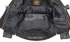 Milwaukee Leather men's black scooter style motorcycle jacket with patch details and removable thermal liner.