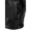 Milwaukee Leather men's black Pistol Pete motorcycle vented leather jacket with multi-utility pockets and classic design.
