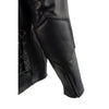 Milwaukee Leather men's black vented scooter leather jacket with side laces, stylish and durable motorcycle outerwear.