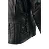 Milwaukee Leather men's black vented scooter leather jacket with side laces, featuring a stylish design and classic fit.
