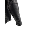 Milwaukee Leather men's black vented scooter leather jacket with side laces, stylish men's jacket for riding and casual wear.