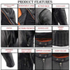 Milwaukee Leather men's black vented scooter leather jacket with side laces, featuring stylish design and riding-inspired details.
