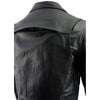 Milwaukee Leather men's black genuine leather motorcycle jacket with police style design, 1.3mm thick biker jacket for men.