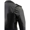 Milwaukee Leather men's Legend classic black motorcycle jacket with quilted liner, police style design and durable leather construction.