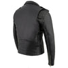 Milwaukee Leather men's The Legend classic black police style motorcycle jacket with quilted liner, featuring sturdy leather construction.