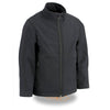 Milwaukee Leather youth black waterproof soft shell jacket with zipper front, lightweight and soft for kids' outdoor wear.