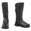 Milwaukee Leather MB255 Dream Girl women's 12-inch black leather motorcycle boots with sturdy design and detailed stitching.