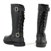 Milwaukee Leather MB255 Dream Girl women's 12-inch black leather motorcycle boots with sturdy design and stylish ankle height.