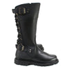 Milwaukee Leather MB255 Dream Girl women's 12-inch black leather motorcycle boots with sturdy soles and stylish design.
