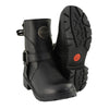 Milwaukee Leather Women's Black Leather Motorcycle Boots with zip-up front and back laces, designed for riding comfort and style.