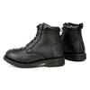 Milwaukee Leather women's black full grain leather motorcycle riding boots with lace-up closure and classic design.