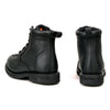 Milwaukee Leather Women's black full grain leather motorcycle riding boots with lace-up closure and classic design.