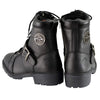 Milwaukee Leather MBL9325 Women's Black Lace-Up Leather Boots with Side Zipper
