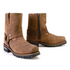 Milwaukee Leather women's Crazy Horse brown leather motorcycle rider short harness boots, featuring rugged design and sturdy construction.