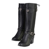 Milwaukee Leather MBL9427 women's tall black riding boots with laced back detail, made for riding and casual wear.