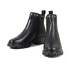 Milwaukee Leather women's black leather ankle boots with rivet accents, featuring a sleek design and sturdy sole.