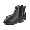 Milwaukee Leather Women's black leather ankle boots with rivet accents and low heel, stylish and versatile footwear.