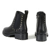 Milwaukee Leather women's black ankle boots with rivets, featuring a sleek leather design and stylish ankle height.