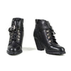 Milwaukee Leather MBL9458 women's black leather boots with classic harness ring and sturdy heel, stylish and durable footwear.