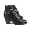 Milwaukee Leather MBL9458 women's black leather boots with classic harness ring and sturdy sole, showcasing stylish, high-quality footwear.