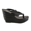 Milwaukee Leather MBL9460 Women's Black Wedge Sandals with Studded Straps