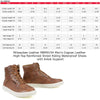 Milwaukee Leather men's cognac leather high-top riding boots with reinforced ankle support and waterproof design.