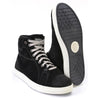 Milwaukee Leather men's black suede street riding boots with reinforced ankle support and sturdy sole.