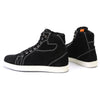 Milwaukee Leather MBM9107 Men's Black Suede Leather w/ White Stitching Reinforced Street Riding Shoes w/ Ankle Support